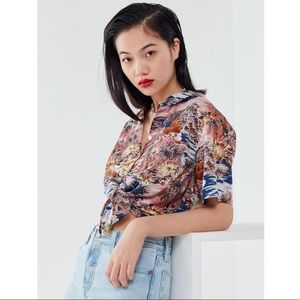UO Austin Printed Button-Down Shirt